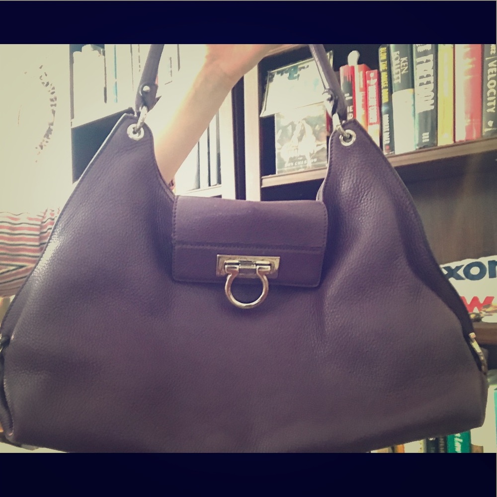Salvatore Ferragamo “Mercurio” bag; deep purple